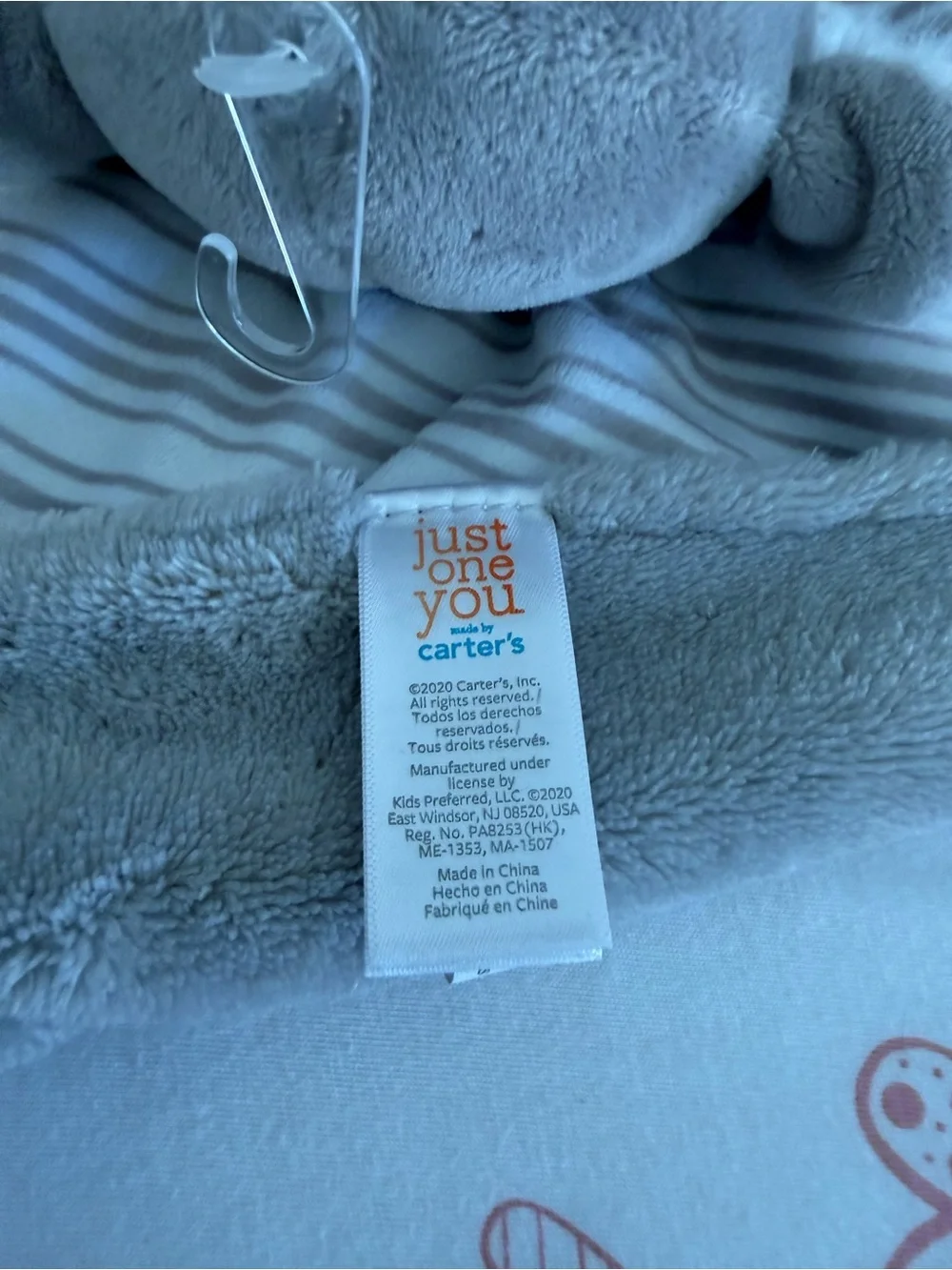 Carter's Gray Plush Koala Security Bib Comforter